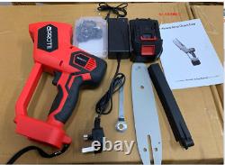 8 Inch Electric Cordless Chainsaw Battery Powered Chain Saw Pruning Shears