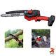 8 Inch 850w Mini Cordless Chainsaw Electric One-hand Saw Battery Wood Cutter Uk