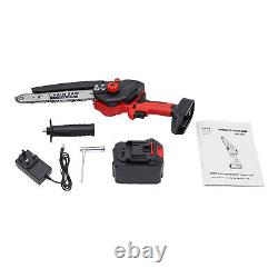 8 inch 850W Mini Cordless Chainsaw Electric One-Hand Saw Battery Wood Cutter UK