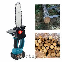 8 inch Mini Cordless Chainsaw Electric One-Hand Saw Wood Trimming Cutter Tool