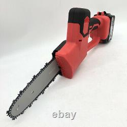 8Inch Electric Chainsaw Cordless Handheld Saw Woodworking Wood Cutter with2Battery