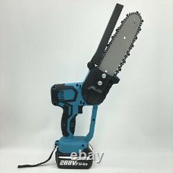 8Inch Electric Chainsaw Cordless Handheld Saw Woodworking Wood Cutter with2Battery