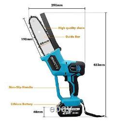 APROTI 8 Cordless Battery Powered Handheld Electric Chainsaw Fits Wood Cuts UK