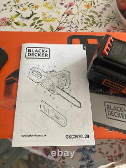 BLACK DECKER Lithium Ion Chainsaw Cordless 36V 30cm Cutting Width GKC3630L20