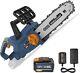 Blue Ridge 25cm 18v Cordless Chainsaw With 4.0 Ah Li-ion Battery And Charger