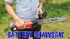 Battery Chainsaw With 5 And Electric Angle Grinder