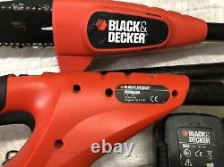 Black+Decker GPC1800 Cordless 18V Long Reach Pole Chainsaw Pruner + 2 Batteries