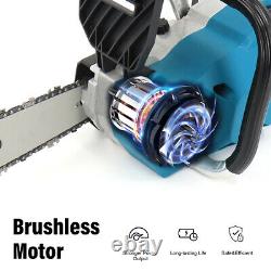 Brushless Electric Cordless 16''6000W Chainsaw Cutter Saw Wood Pruning 4 Battery