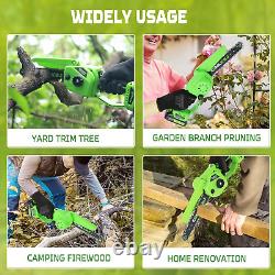 CQWLKEJ Mini Chainsaw Cordless 8inch Electric Chainsaw Pruning Chain Saw with 2
