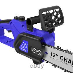 Chainsaw Cordless, 21V Electric Battery Chainsaw 12 inch, Garden Pruning Saw