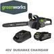 Cordless 40v Chainsaw Greenworks Duramaxx With Battery And Charger
