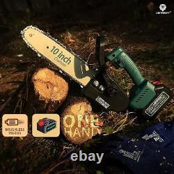 Cordless Brushless Chainsaw 10 25cm for Logs/Wood/Tree Branch/Firewood Cutting