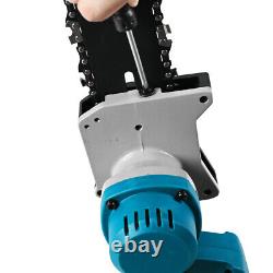Cordless Chainsaw 10 Electric One-Hand Saw Wood Cutter w 2x Batteries & charger