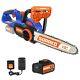 Cordless Chainsaw, 18v 10inch Electric Chainsaw With 4 A Battery For Cutting Wood