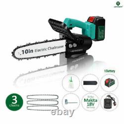 Cordless Chainsaw 25cm Battery Brushless Electric 10 tree garden saw cutter