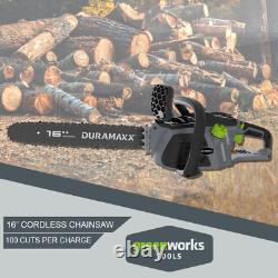 Cordless Chainsaw 40CM Greenworks Duramaxx Brushless 16 40V Battery & Charger