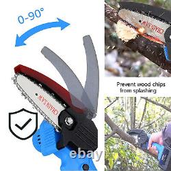 Cordless Chainsaw Wood Cutting Saw Pruning Woodworking Tool Rechargeable Battery
