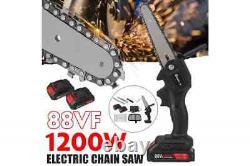 Cordless Electric Chainsaw Powered Wood Cutter with 2pcs Battery Rechargeable
