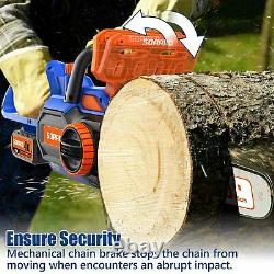 Cordless Electric Saw Chainsaw Wood Cutting Machine Power Tool with 4.0A Battery