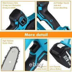 DIY mini 8In Handheld Cordless Electric Battery Powered Chain Saw Wood Cutting