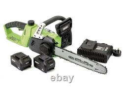 DRAPER 30903 D20 40V Chainsaw with 2x Batteries and Fast Charger