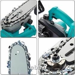 Electric Chain Saw Woodworking Pruning Cutter 1500W Cordless Chainsaw +2 Battery