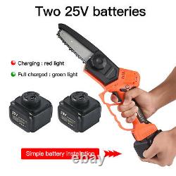 Electric Chainsaws Cordless Multif Cutting Woodworking Chain Saw +2 Pack Battery