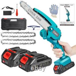 Elikliv 8 Cordless Chainsaw Electric Pruning Chainsaw Handheld 2x 2.0 Battery