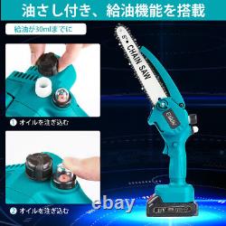 Elikliv 8 Cordless Chainsaw Electric Pruning Chainsaw Handheld 2x 2.0 Battery
