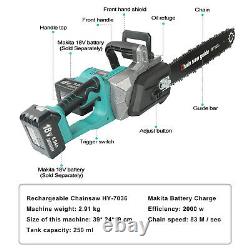 For Makita XCU03Z 2X18V 36V 16'' Cordless Brushless Chainsaw With5.0&6.0Ah Battery