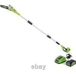 Greenworks 40V 8-Inch Cordless Pole Saw, 2Ah Battery and Charger Included
