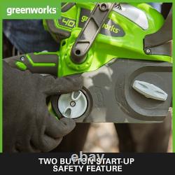 Greenworks G40CS30 Cordless Chainsaw, 30cm Bar Length, 4.2m/s Chain Speed, 40V &