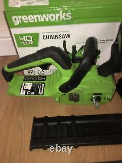 Greenworks G40CS30 MK2 40v Cordless Chainsaw 30 cm Bare Unit ONLY USED ONCE