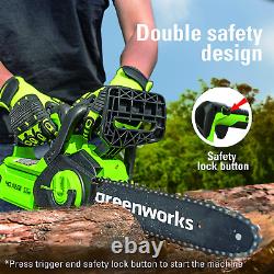 Greenworks G40CS30II Cordless Chainsaw 40V, Chain Speed 4.2 m/s, 30 cm Guide Bar
