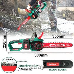 HYCHIKA Cordless Chainsaw 36V 8000RPM Electric Chain Saw 2Pcs 4.0A Batteries