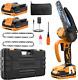 Jygmpro Mini Chainsaw 6 Inch, Cordless Chainsaw Brushless Motor With 2Ã-2.0ah 2