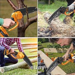 JYGMPRO Mini Chainsaw 8 Inch, Cordless Chainsaw Brushless Motor with 2×2.0AH 2