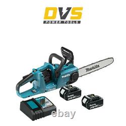 Makita DUC353PT2 LXT Cordless Brushless Chainsaw 350mm with 2x 5Ah Batteries