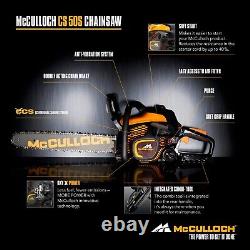 McCulloch Petrol Chainsaw CS 50S 50.2cc, 38cm, Anti-Vibration, Soft Start