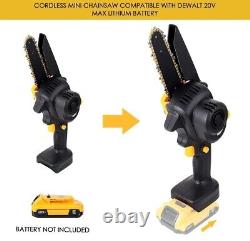 Mellif Mini Chainsaw 6 Inch Cordless Chainsaw for Dewalt 20V MAX Battery bare