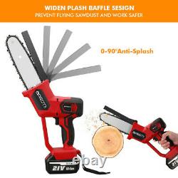 Mini 8''Electric Cordless Chainsaw Battery Powered Chain Saw Pruning Shears Kit