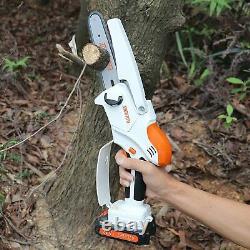Mini Chain Saw TORRYZA 6-Inch Mini Chainsaw with 2 Battery Cordless Electric Cha