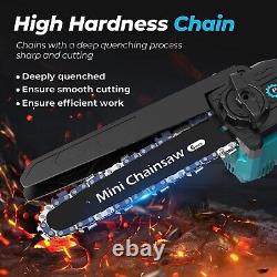 Mini Chainsaw 6 and 8 inch Upgraded Brushless 22.0Ah Batteries for Courtyard UK