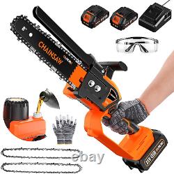 Mini Chainsaw Cordless 8 Inch, Cordless Chain Saw with Brushless Motor 4000mAh