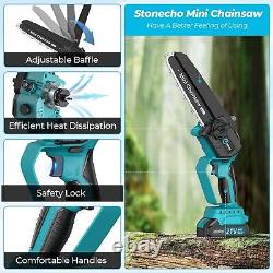 Mini Chainsaw Cordless 8 inch & 6 inch, 2023 Upgraded Brushless Mini Chainsaw