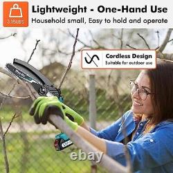 Mini Chainsaw with 2 Battery, 6-Inch Cordless Electric Pruning Chain Saw