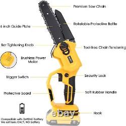 Mini Chainsaw6-Inch Cordless Electric Chainsaw with Brushless Motor for Dewalt