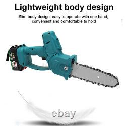 Mini Cordless Chainsaw Electric One-Hand Saw Woodworking Wood Cutter w