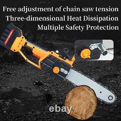 Mini Cordless Electric Cutting Saw Chainsaw Battery Wood Cutter Saw with 2xBattery