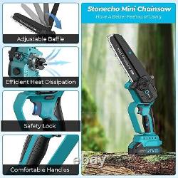 Mini chainsaw Cordless 8 inch & 6 inch 2023 Upgraded Brushless Mini Chainsaw wi